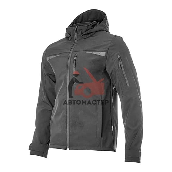 Куртка рабочая мужская демисезонная BRODEKS KS-207, софтшел, чёрный, размер L