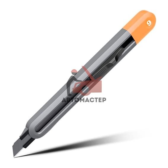 Нож канцелярский DELI Home Series gray с ломким лезвием 9 мм. (серый)