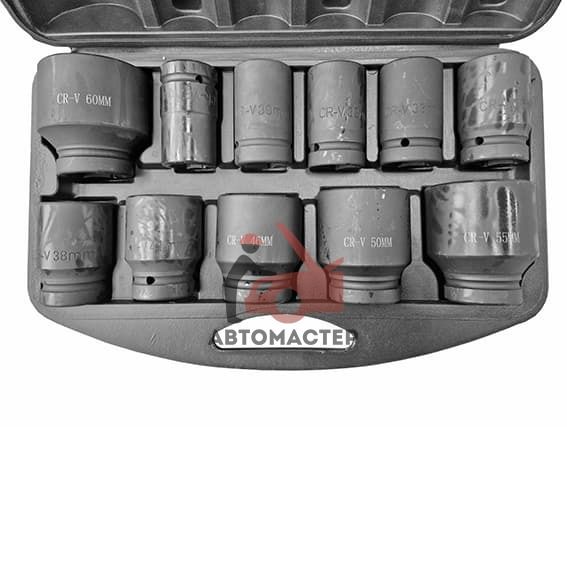 Набор головок 1" TOPAUTO для ручного гайковерта 11пр. 27-60мм.