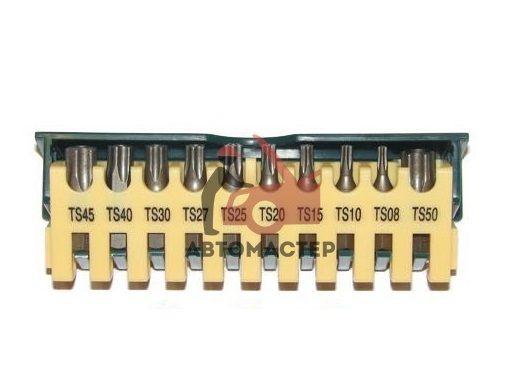 Набор вставок torx (5 лучей) с отверст. FORCE 10пр ТS8-TS50
