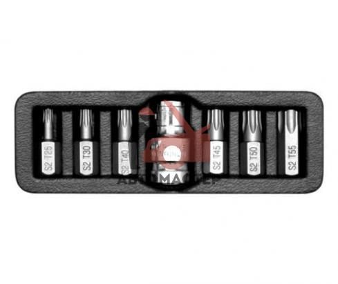 Набор вставок YATO 7пр torx (6 лучей) Т25-Т55 L30мм