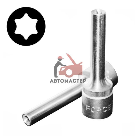 Головка "Е" 1/2 высокая FORCE E 8 L77мм