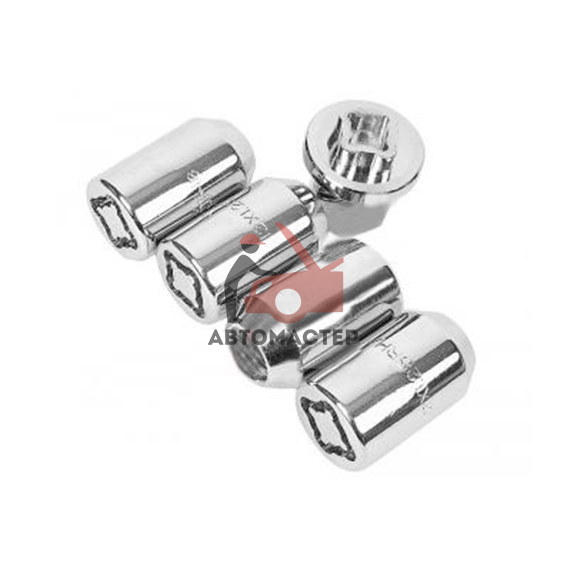 Гайки секретные FORCE М12*1,25*RH конус, хром, закрытая, 1 ключ.