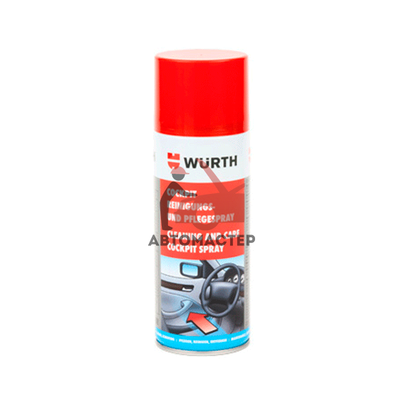 Спрей-очиститель пластмассы 400 мл. WURTH