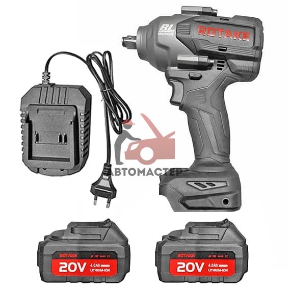 Гайковерт аккумуляторный 1/2 ROTAKE, 20 V, 4Ah, 1080 Nm.