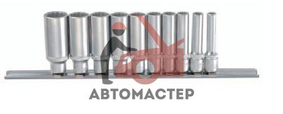 Набор головок высоких 1/4 12гр 10пр FORCE 5-14мм на планке