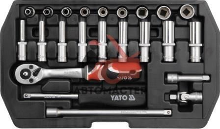 Набор инстр. 1/4 YATO 23пр. 6гр
