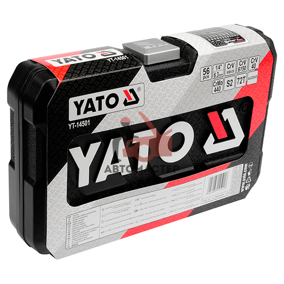 Набор инстр. YATO 1/4 56пр. 6гр