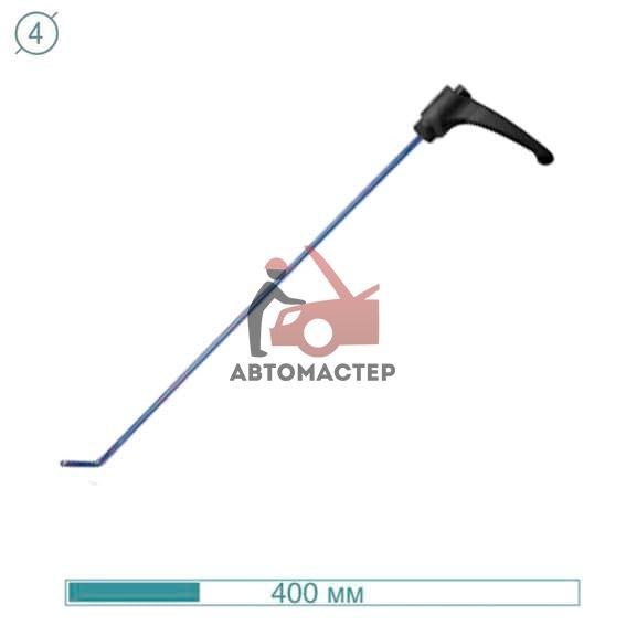 Крючок рихтовщика AV-TOOL с поворотной ручкой (? 4 мм, L 400 мм, конец плоская лопатка)