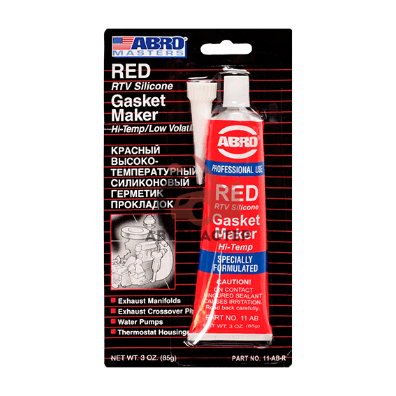 Герметик ABRO 85гр RED (красный) 343гр