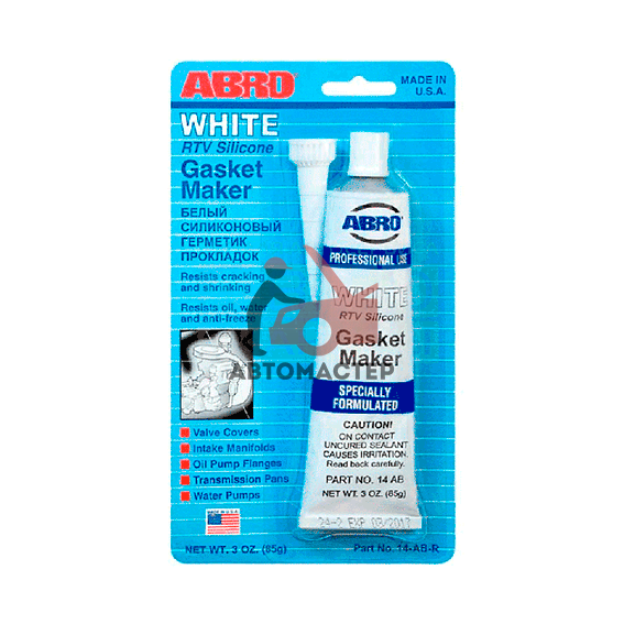 Герметик ABRO 85гр WHITE (белый) 260гр