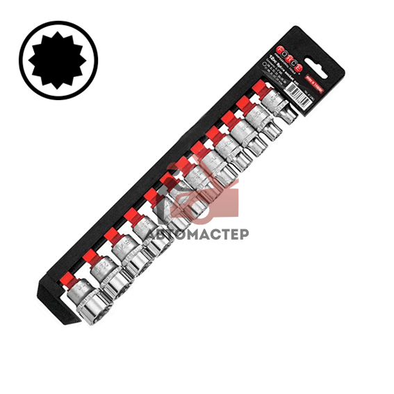 Набор головок 1/2 spline 10-24мм 12пр FORCE