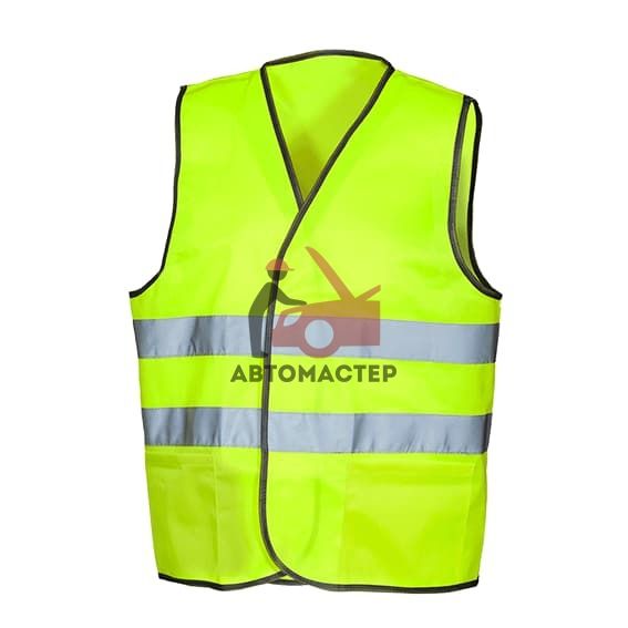 Жилет сигнальный с СОП цвет лимон, XL (р. 52-54)