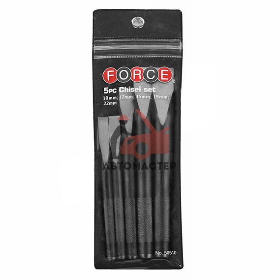 Набор зубил FORCE 5пр. (10 12 15 19 22мм)