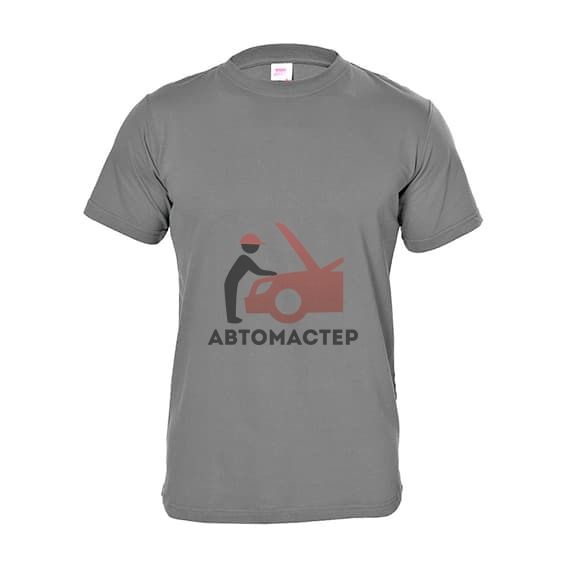 Футболка мужская с коротким рукавом, серый L - 50
