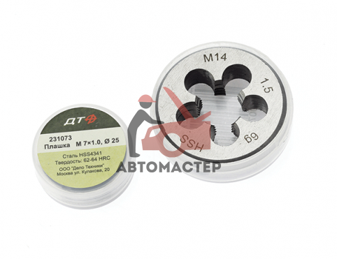 Плашка ДЕЛО ТЕХНИКИ  М12*1,5 сталь HSS4341