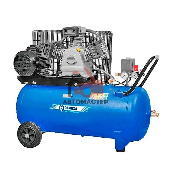 Компрессор REMEZA ременной 100 л. 380V 580 л/мин 3 кВт. 10 bar 3х цил.
