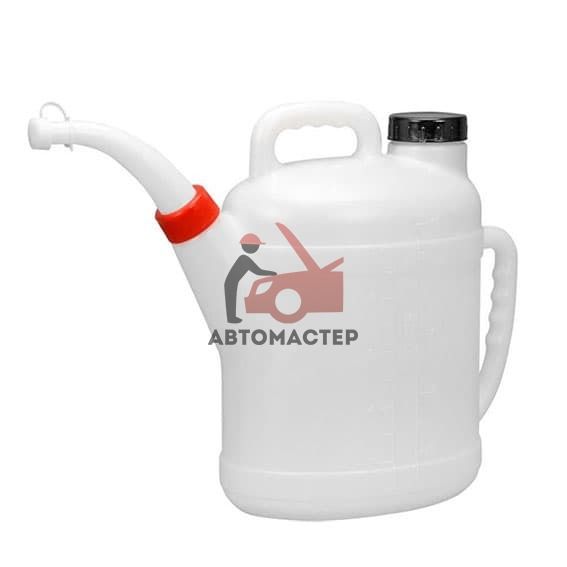Канистра мерительная пластиковая с крышкой YATO 10л. (с гибким носиком).