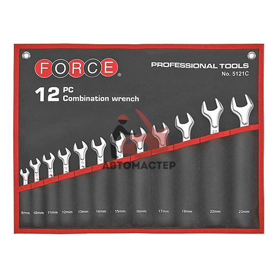 Набор ключей дюйм комб. FORCE 12пр 1/4*15/16 в сумке