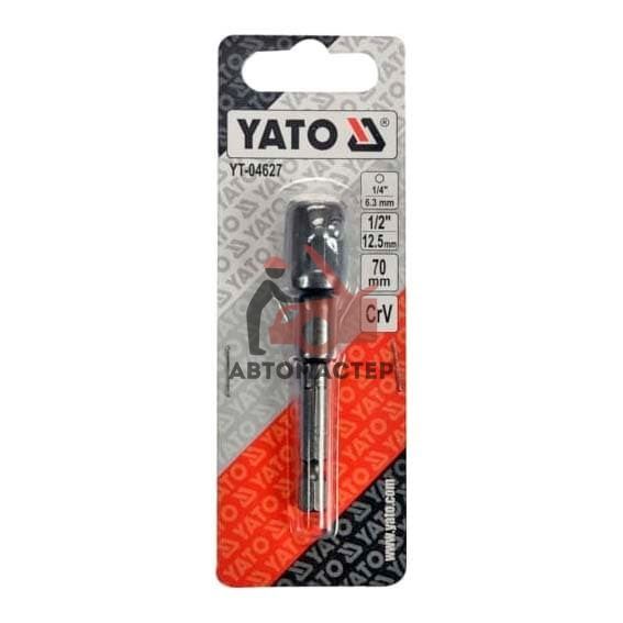 Адаптер 1/4нар 6гр*1/2нар YATO L 70мм (на шуруповерт)